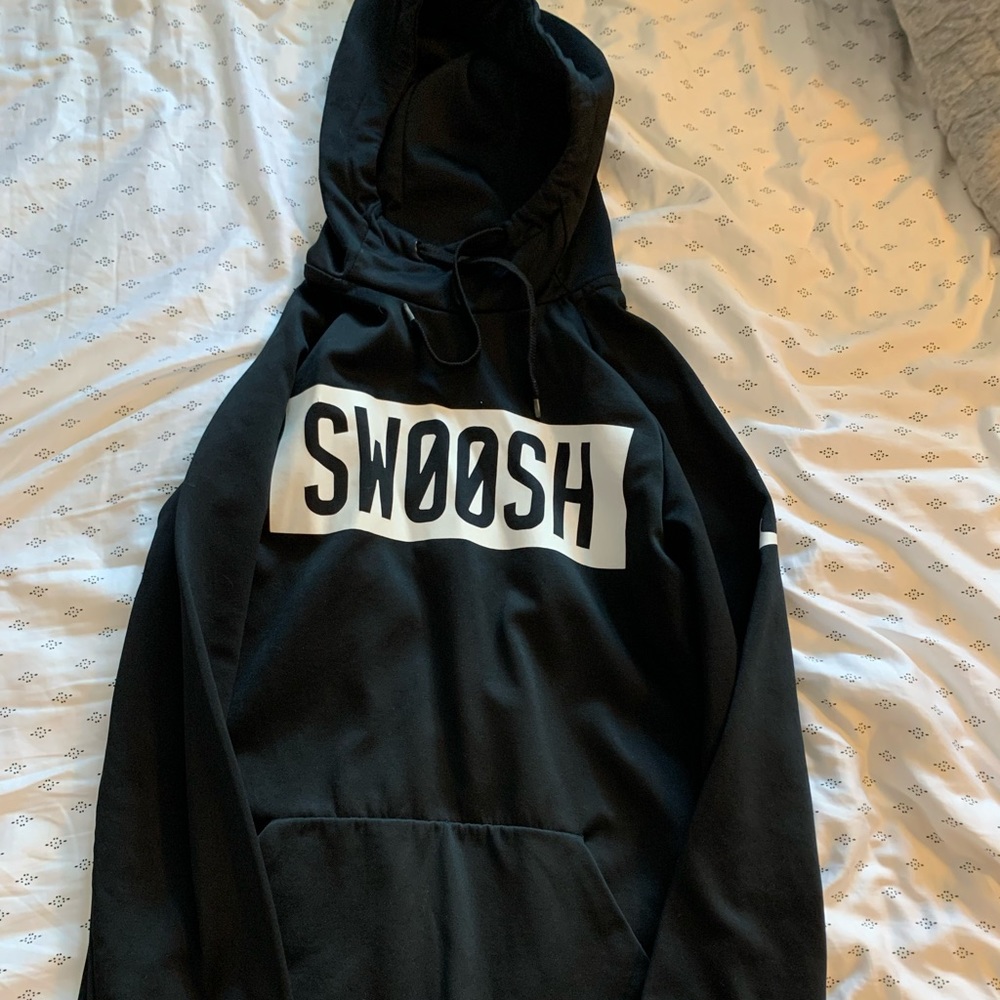 Nike swoosh black sweatshirt